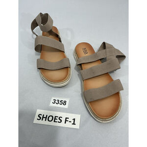 Womans Ana Slip On Strappy Elastic Tan Size 11 Flat Heel Sandals NWOT